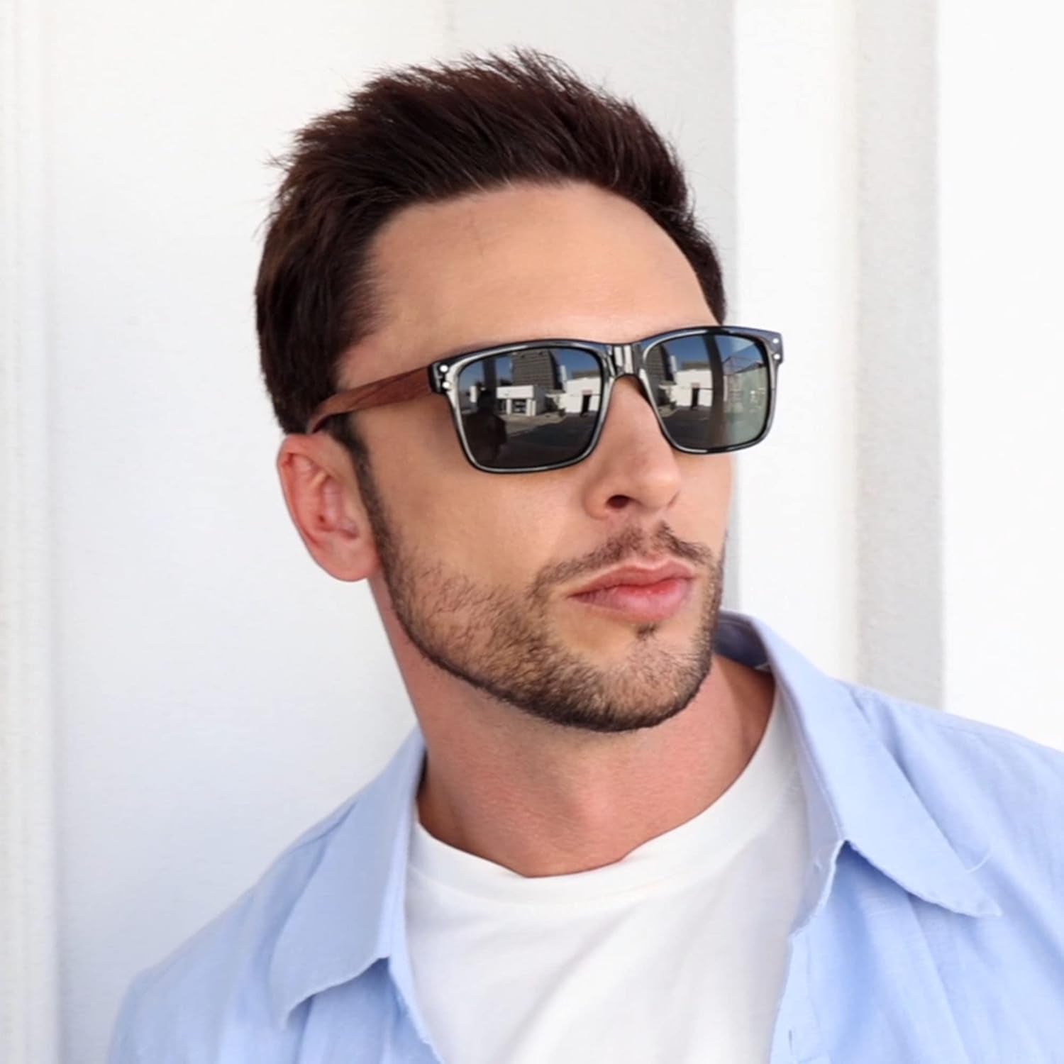 Wood Sunglasses for Men and Women Vintage Polarized Lenses Uv Protection Bamboo Wooden Sun Glasses